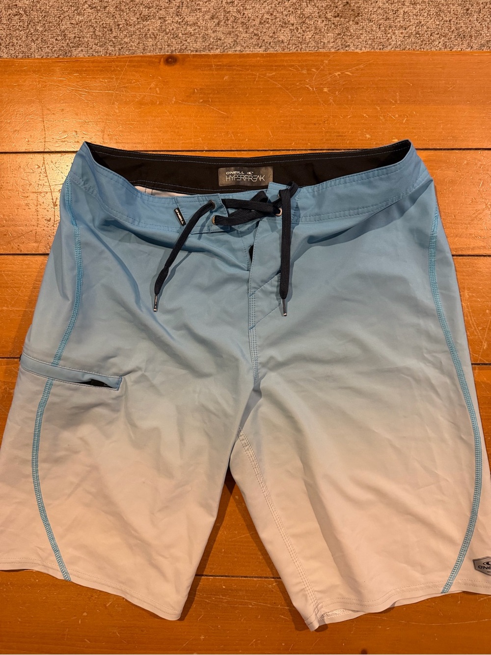 O'Neill Light Blue to White Ombre Men's Board Shorts